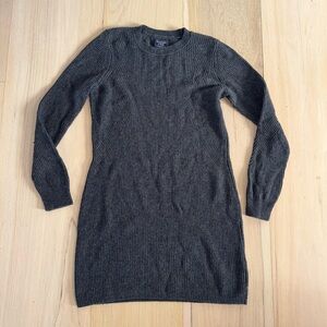 Abercrombie & Fitch Dark Gray Dress With Long Sleeves Size Medium